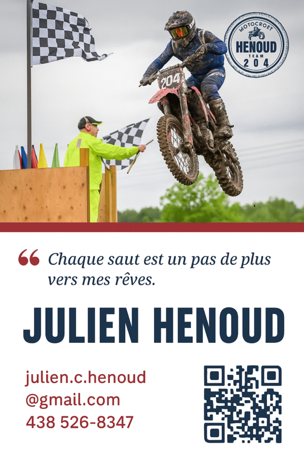 Commandites Julien Henoud - Courses Motocross